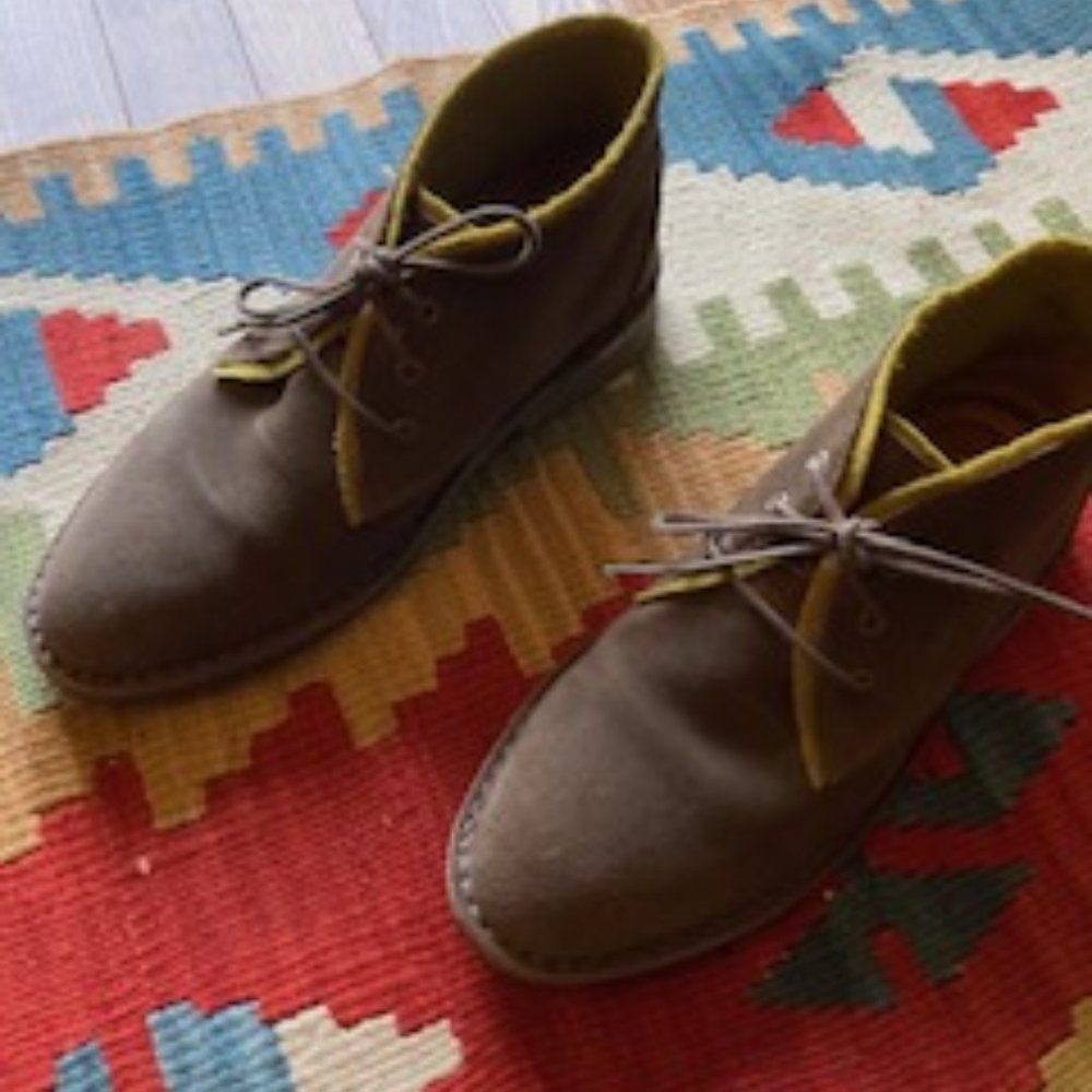 Marc O'Polo Nubuck booties with felt rim size 8